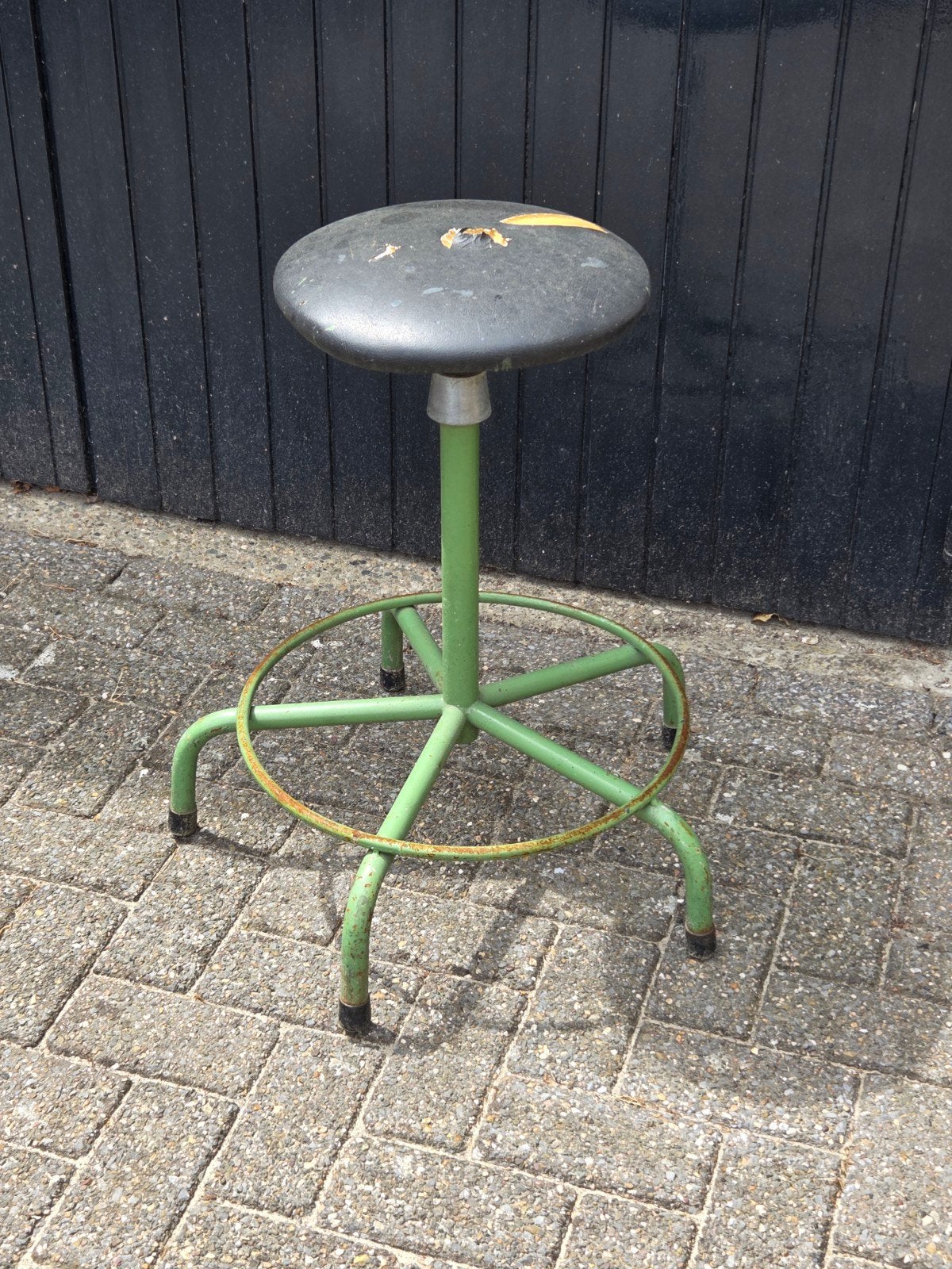 Vintage Groene Werkplaatskruk - Industrieel Design, Ophalen, Gebruikt, Overige kleuren, Metaal