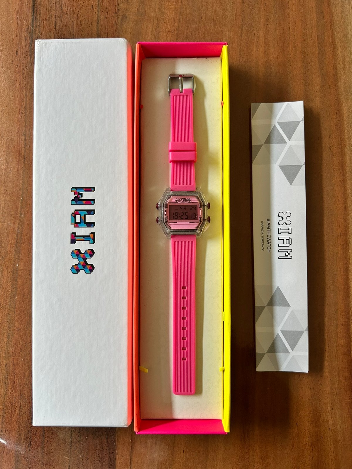 Horloge digitaal roze I AM the watch, Ophalen of Verzenden, Zo goed als nieuw, Roze, Meisje