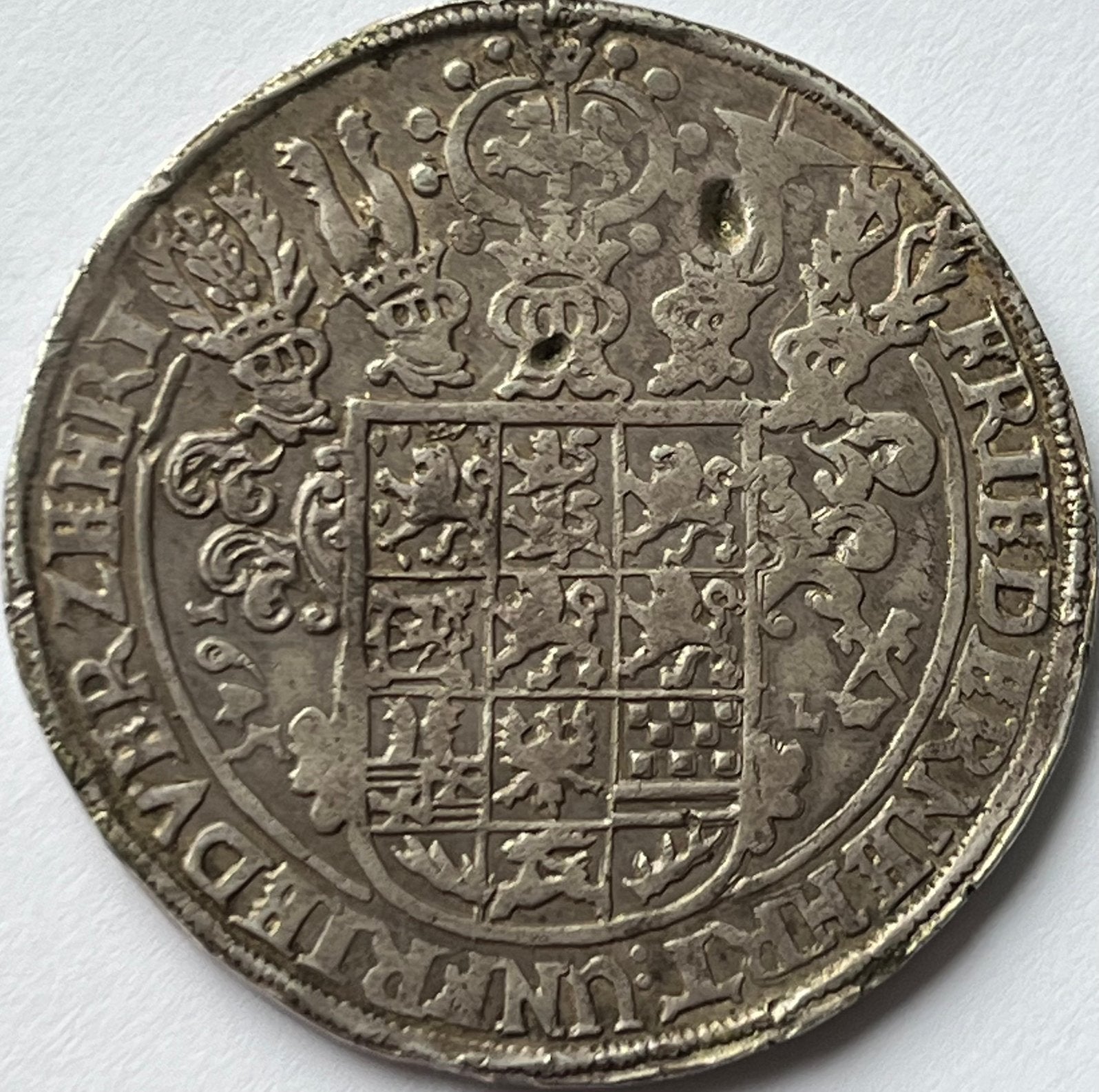 Brunswijk-Lunenburg-Celle zeldzame thaler 1645 LW, Ophalen of Verzenden, Duitsland, Losse munt, Zilver