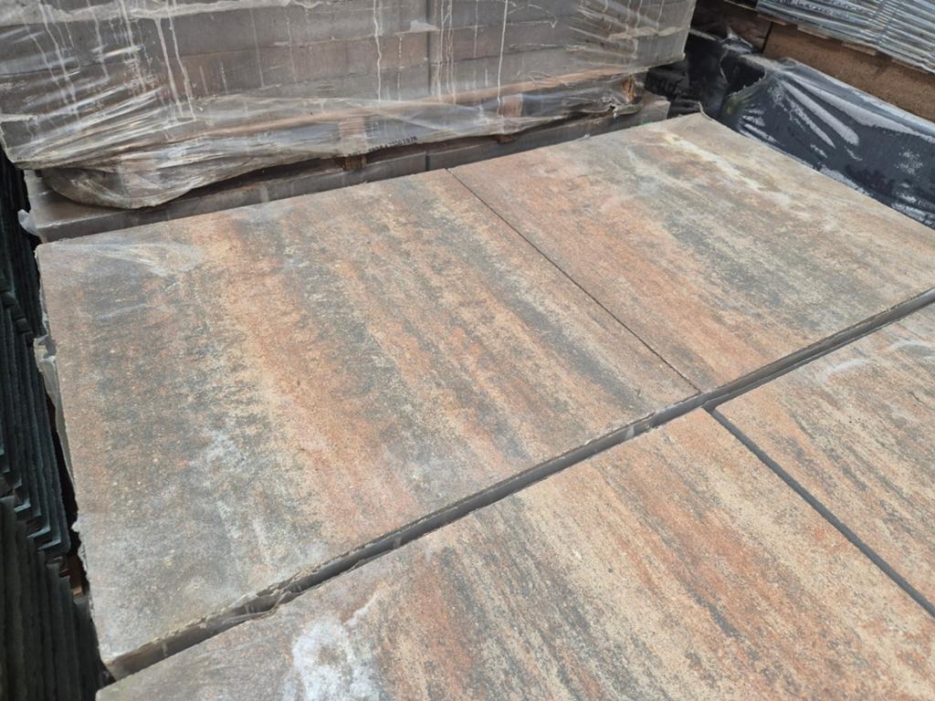 Multicolor 60x60x4,7 terrastegels tuintegels s-partij, Nieuw, Ophalen of Verzenden, 10 m² of meer, Beton