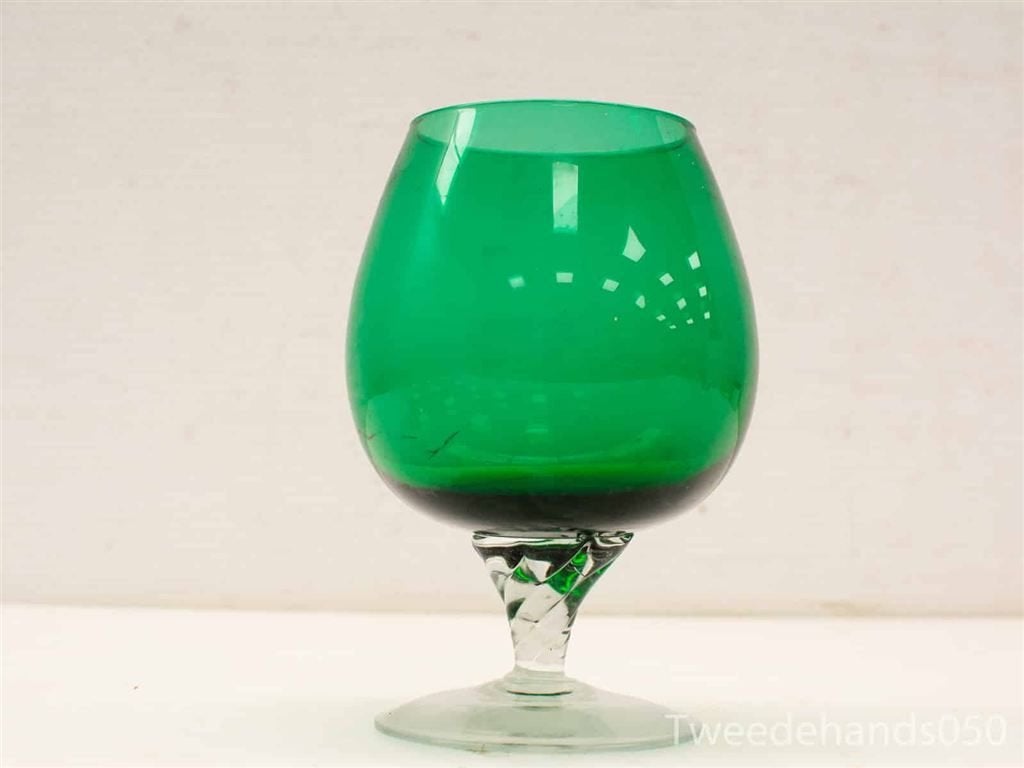 groene glazen glas 20582, Antiek en Kunst, Ophalen of Verzenden
