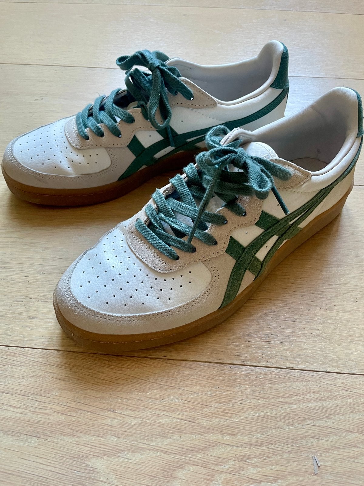 Onitsuka Tiger sneakers wit/groen -maat 39.5 - 2x gedragen, Kleding | Dames, Schoenen, Ophalen, Zo goed als nieuw, Wit, Sneakers of Gympen