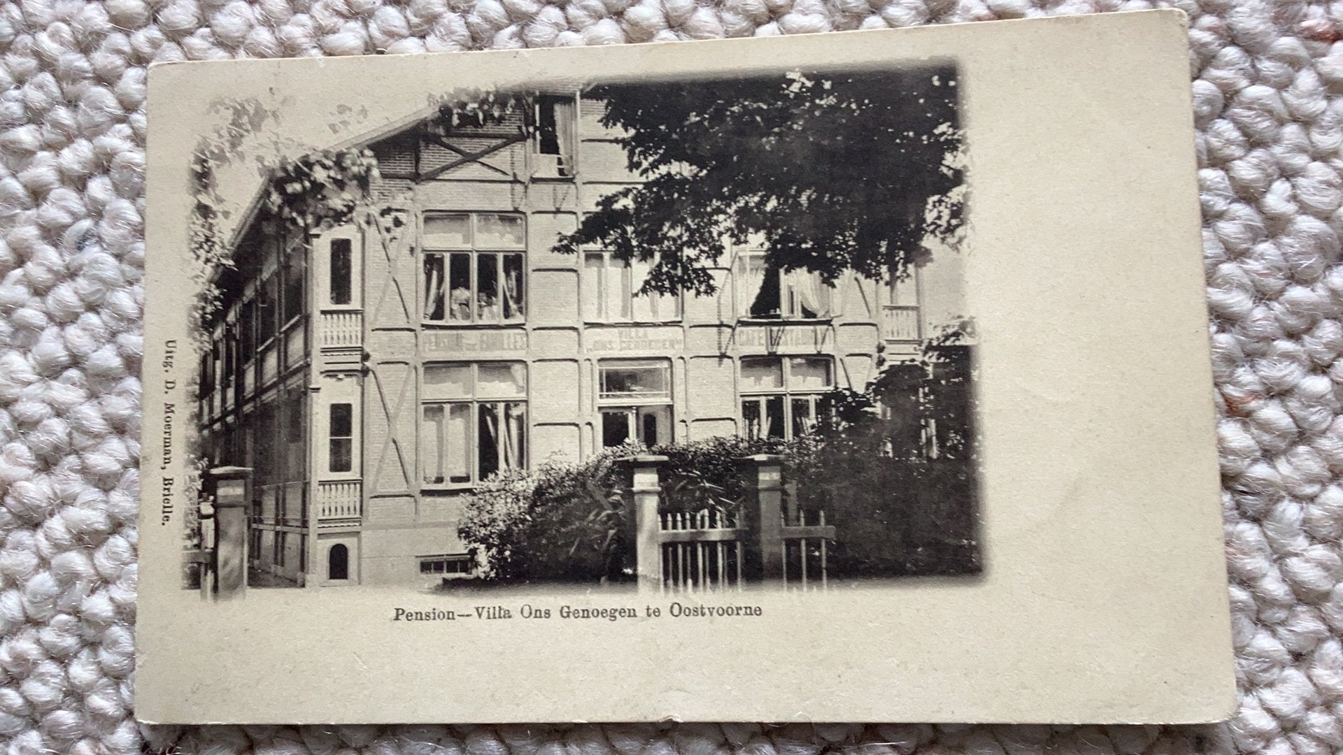 Ansichtkaart Oostvoorne Pension-Villa Ons Genoegen 1900 1000, Verzamelen, Ophalen of Verzenden, Voor 1920, Gelopen, Zuid-Holland