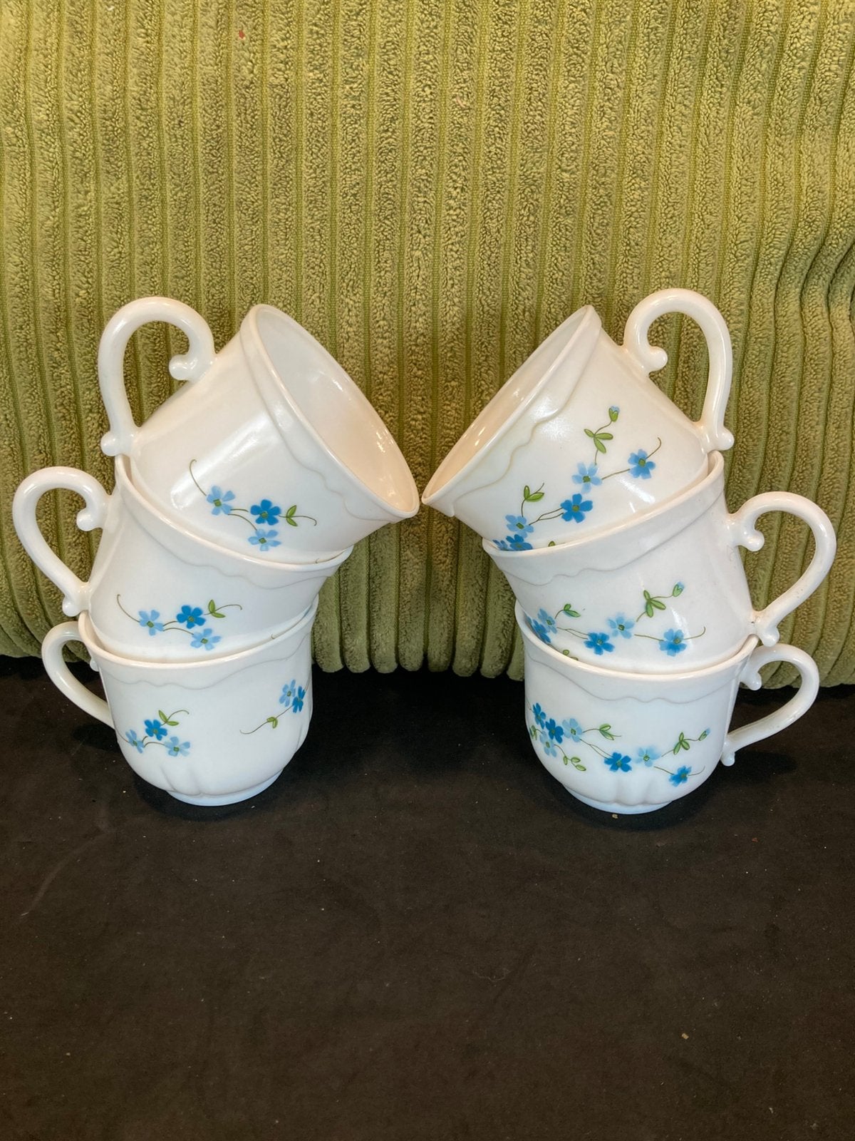 Vintage Arcopal kopje, blauw (240326), Gebruikt, Ophalen of Verzenden, Glas, Overige stijlen