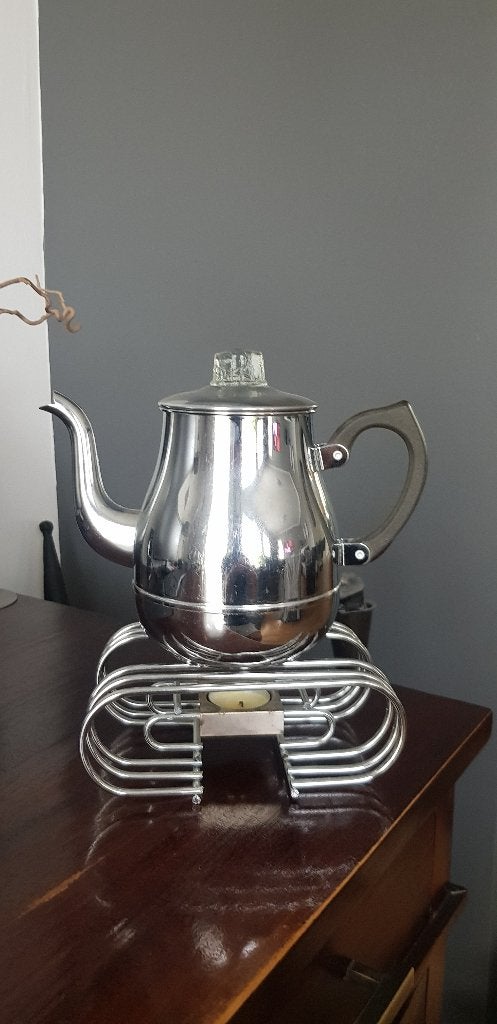 Theepot met warmhouder, Ophalen of Verzenden