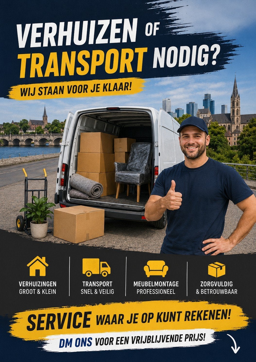 Busje met Chauffeur – Transport & Verhuizing, Ophalen of Verzenden