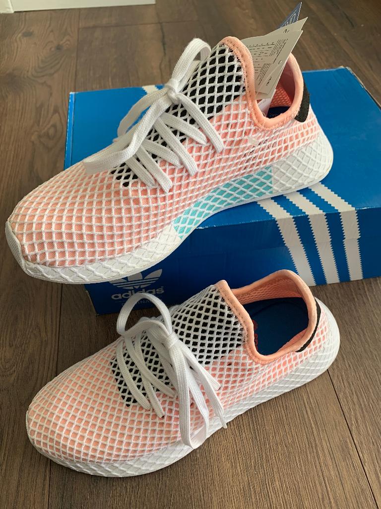 Adidas originals Deerupt Runner sneaker met overlay mt 40,5, Wit, Nieuw, Ophalen of Verzenden, Sneakers of Gympen