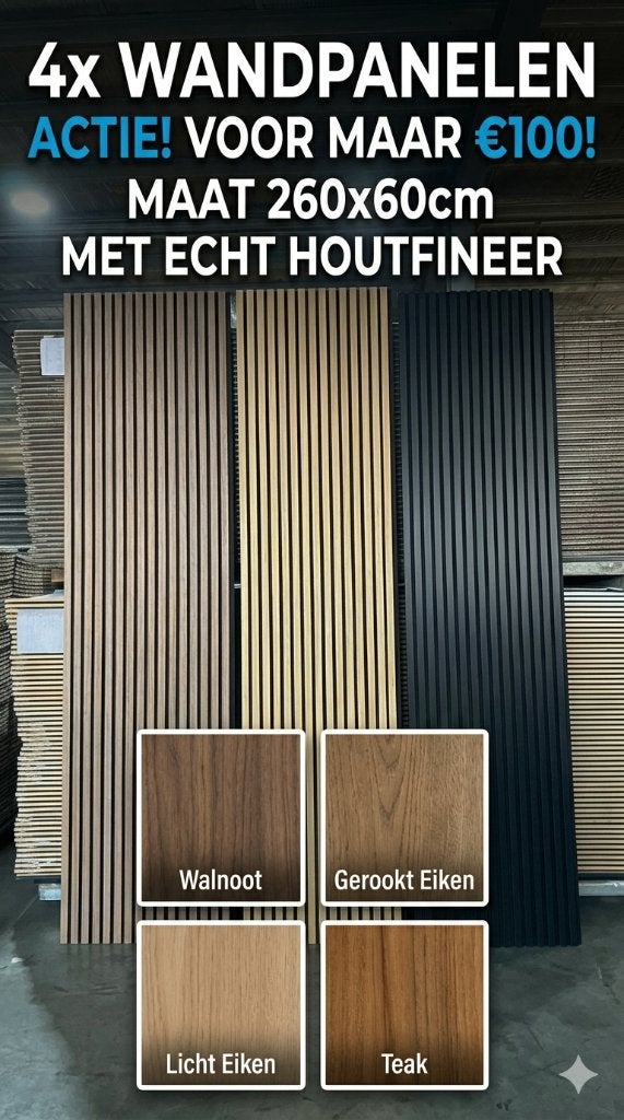 4x Akoestische Wandpanelen voor €100 (€25 p.s.) | OP=OP, Ophalen of Verzenden, Nieuw