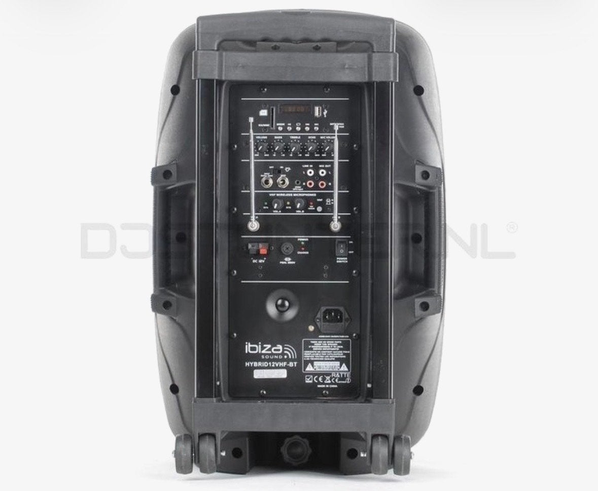 Ibiza Sound HYBRID12VHF-BT Draagbare PA Speaker, Overige merken, Overige typen, Ophalen of Verzenden, Zo goed als nieuw