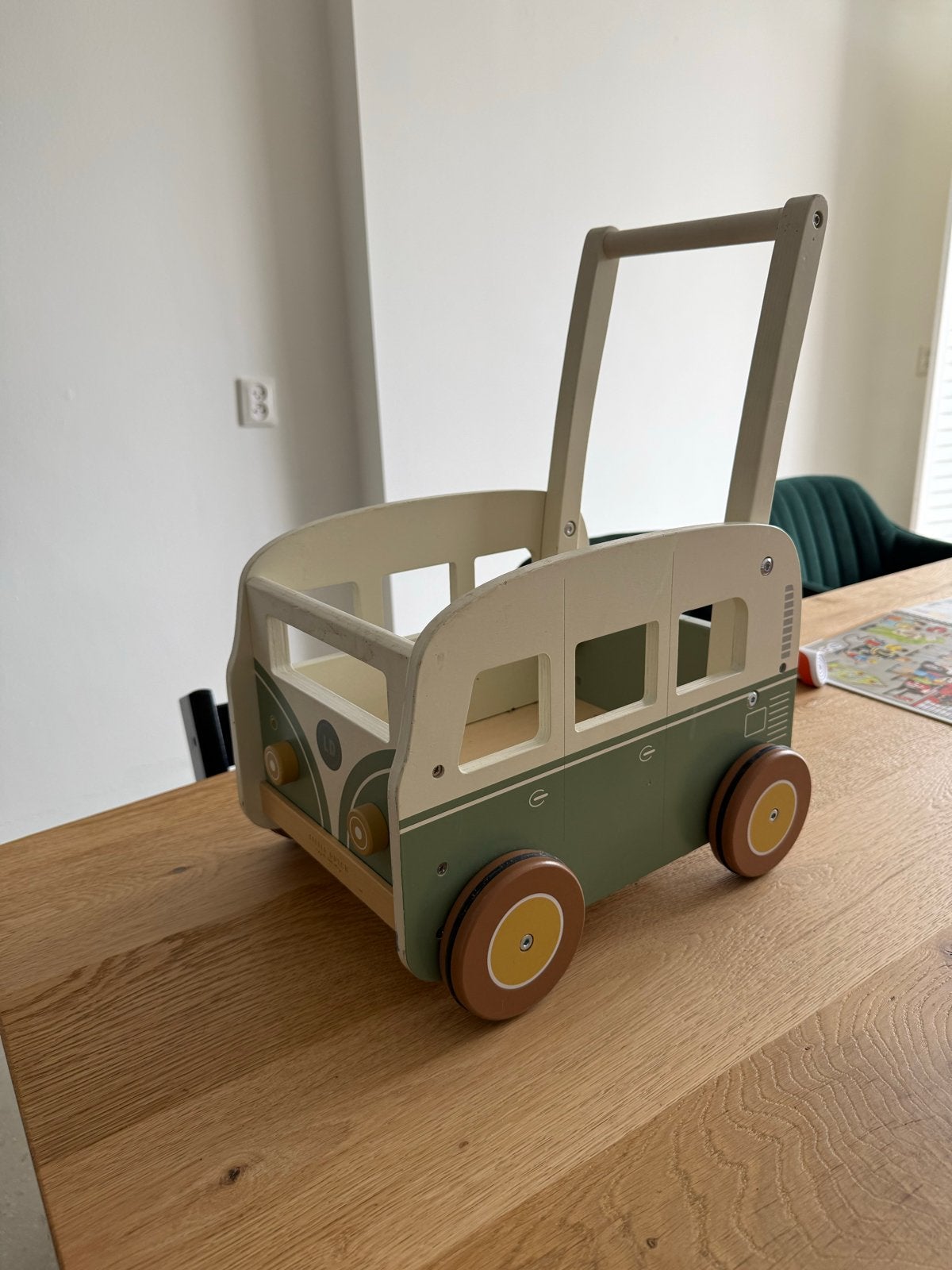 Little Dutch Houten Loopwagen / Duwwagen - Camper, Ophalen of Verzenden, Gebruikt, Duw- of Trekspeelgoed