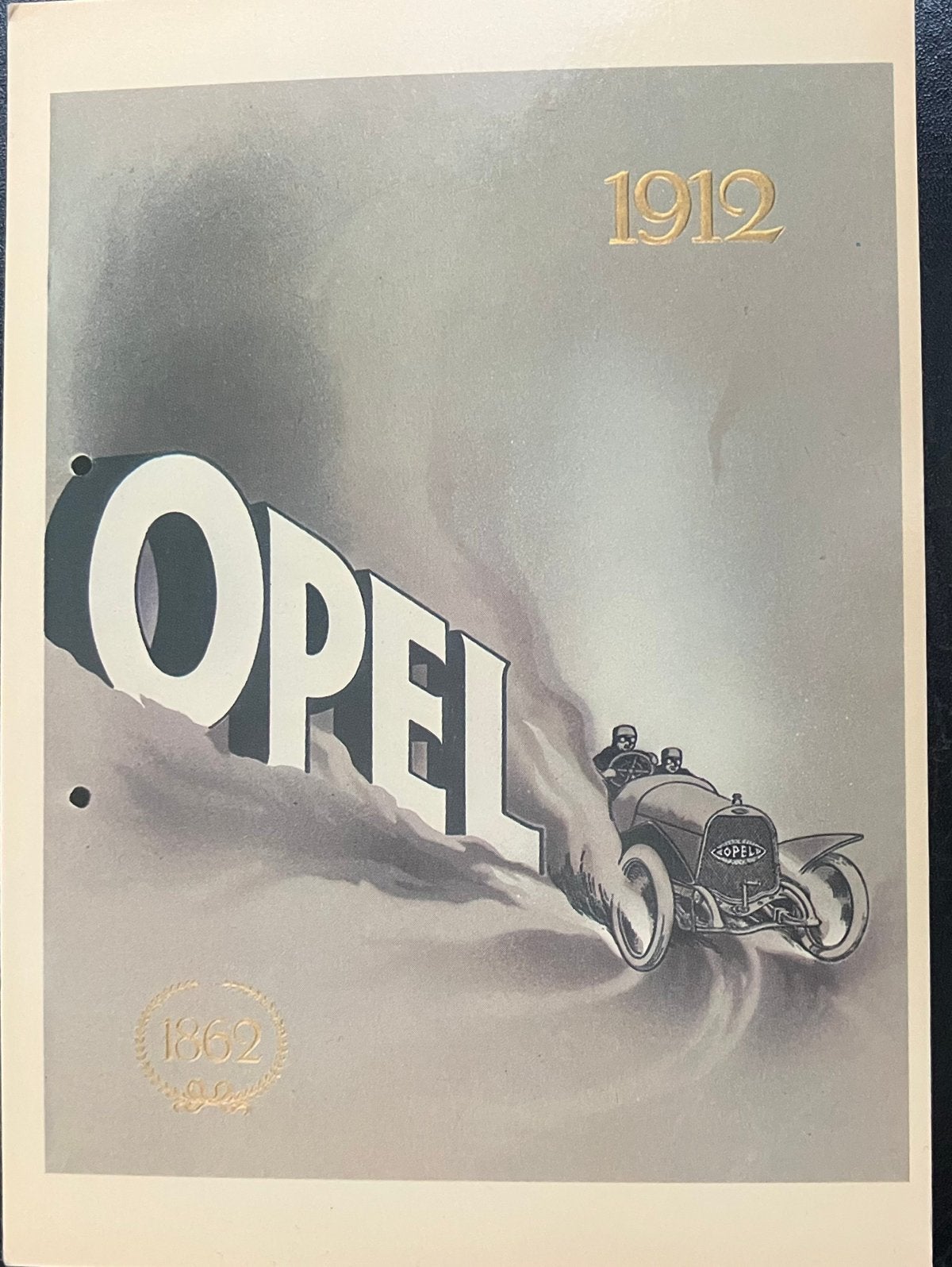 Ansichtkaart met afbeelding van Advertising Poster van Opel, Ophalen of Verzenden, 1960 tot 1980, Voertuig