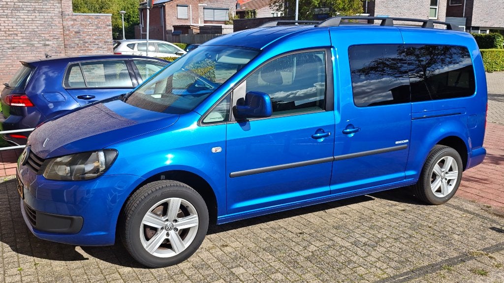 Volkswagen Caddy Maxi Soccer 1.2 TSI 7P nw. ketting, nw. APK, Auto's, Voorwielaandrijving, Stof, 4 cilinders, Blauw