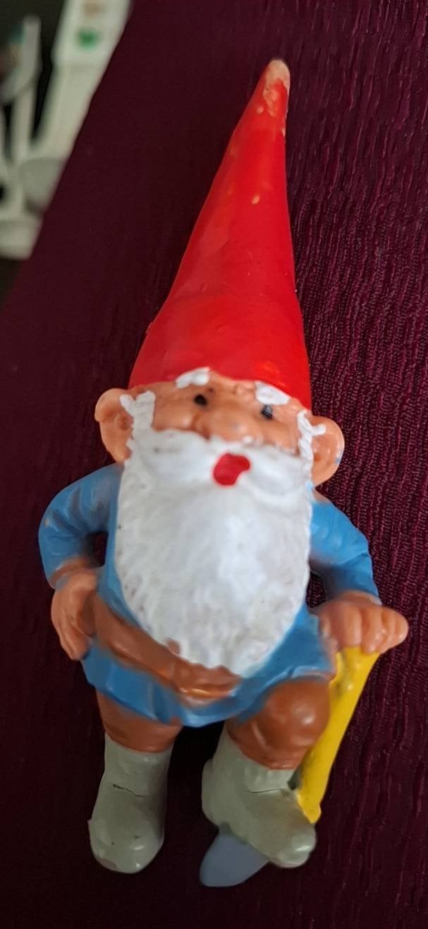 Vintage David de Kabouter Figuurtje (1988) met Houweel, Verzamelen, Poppetjes en Figuurtjes, Ophalen of Verzenden, Gebruikt