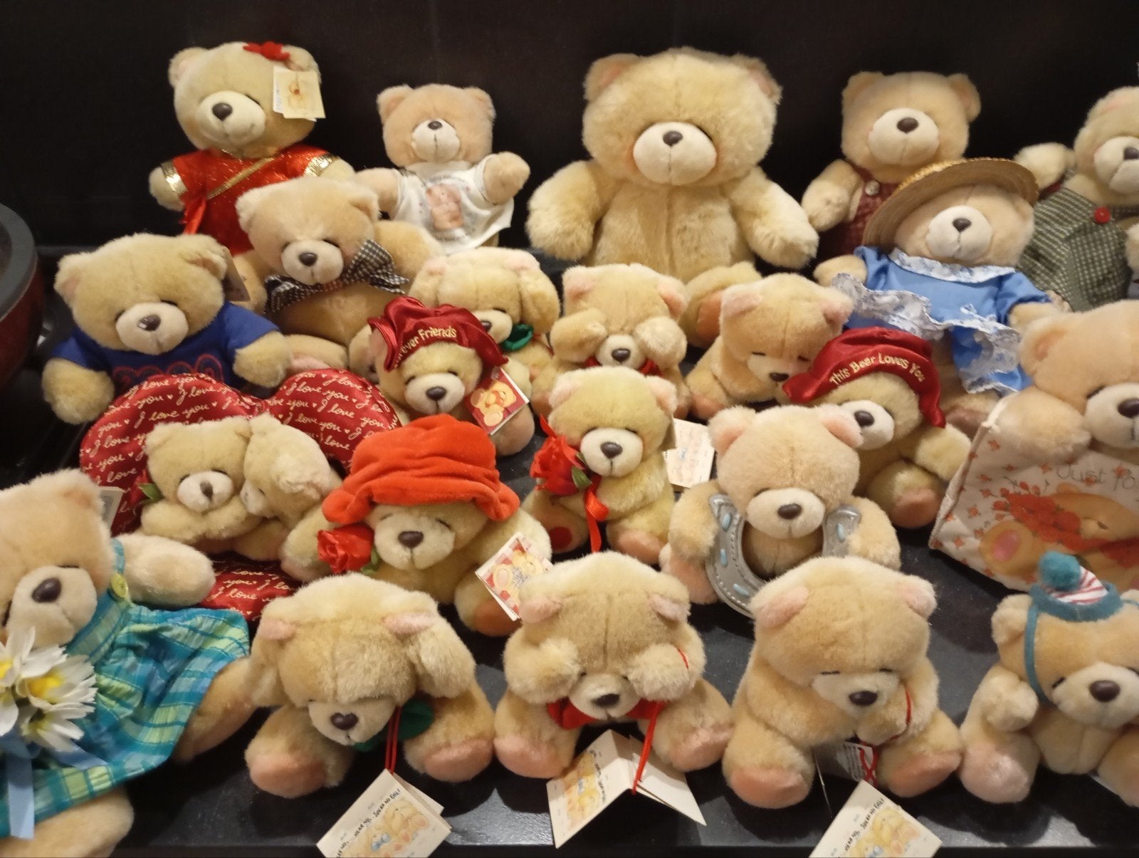 23 VINTAGE FOREVER FRIENDS PLUCHE BEREN NU ALLES 225€, Verzamelen, Ophalen of Verzenden, Zo goed als nieuw, Stoffen beer, Forever Friends