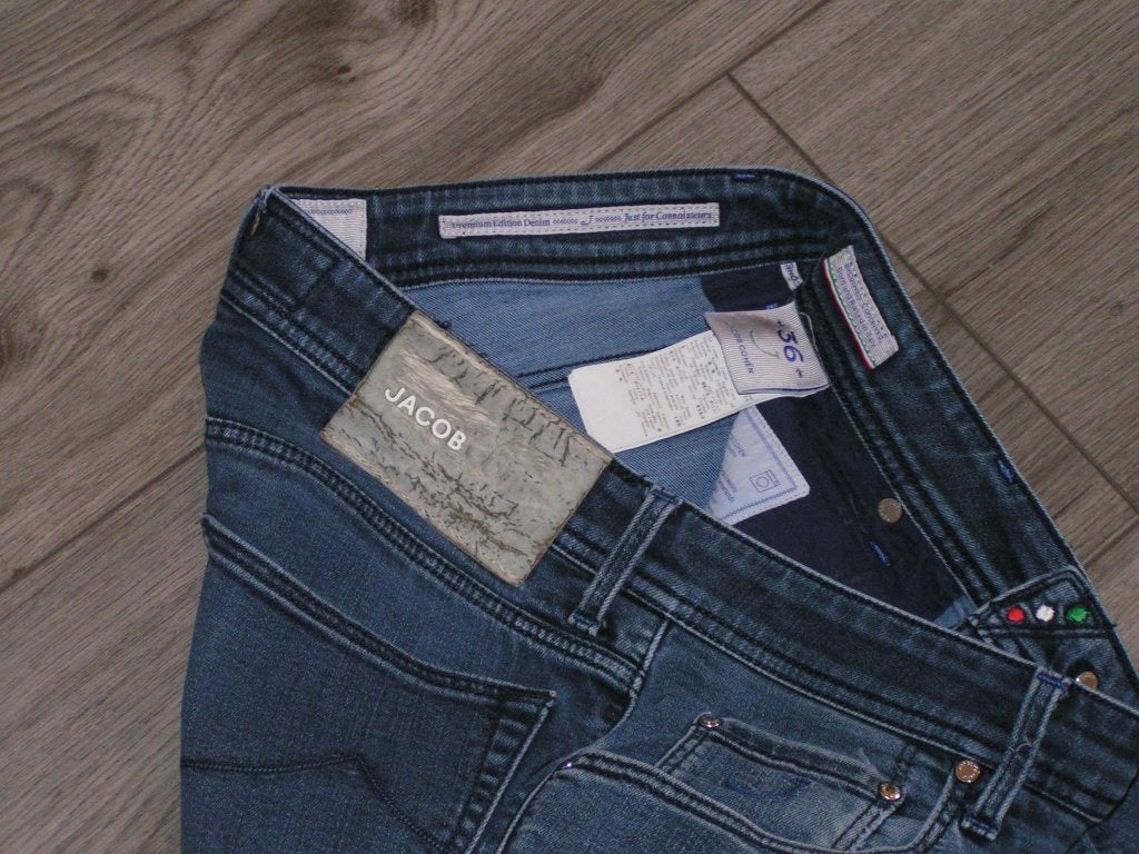 JACOB COHEN spijkerbroek,Mt 36,L32 mod.J622 SLIM COMF, Kleding | Heren, Blauw, Tweedehands, W32 (confectie 46) of kleiner, Ophalen of Verzenden