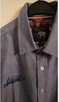 Nog eigenlijk Nieuw jeans spijker overhemd BARTLETT XXL 2XL, Kleding | Heren, Overhemden, Verzenden, Zo goed als nieuw, Blauw