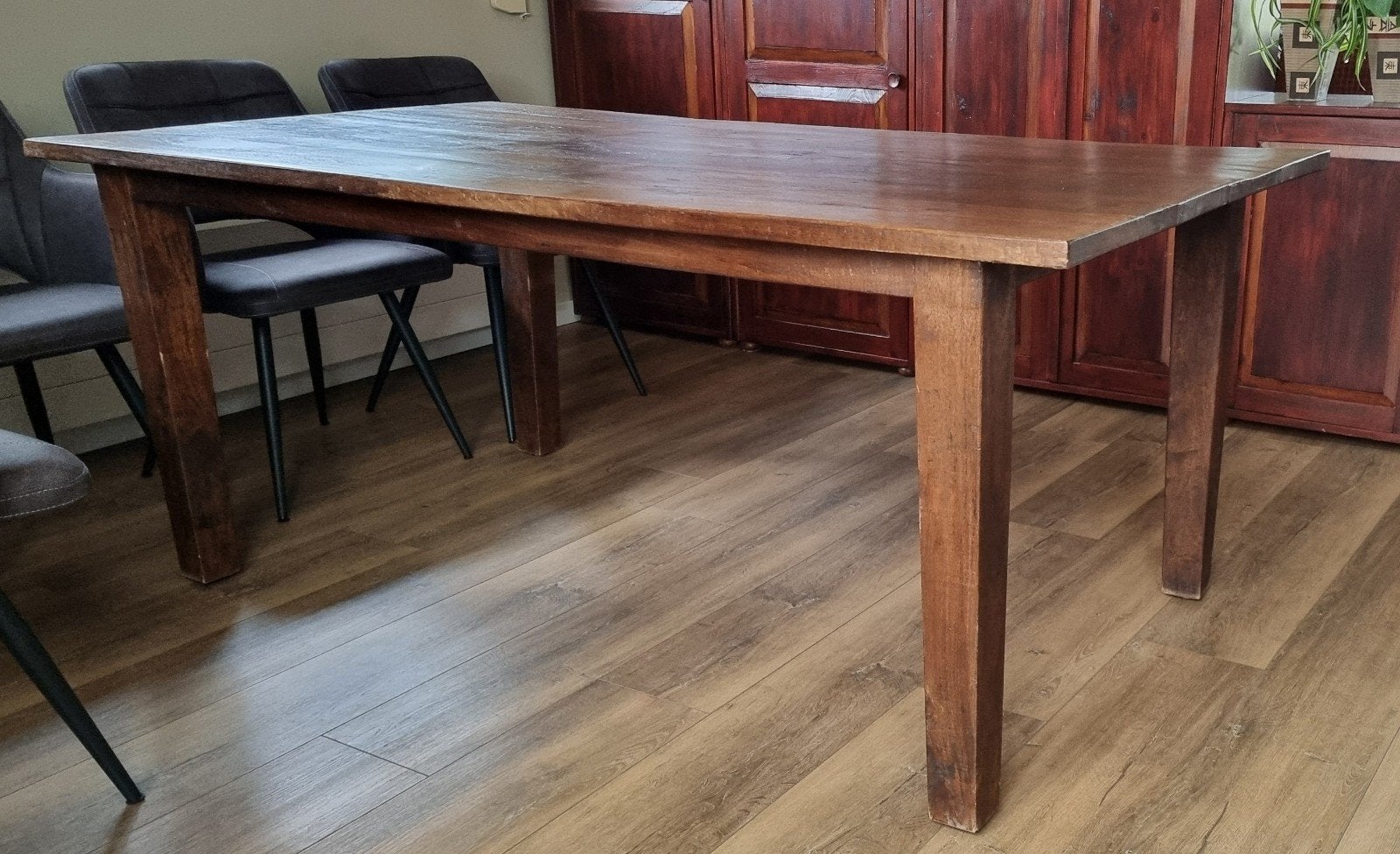 Koloniale eettafel, Huis en Inrichting, Ophalen, Gebruikt, 50 tot 100 cm, Vijf personen of meer