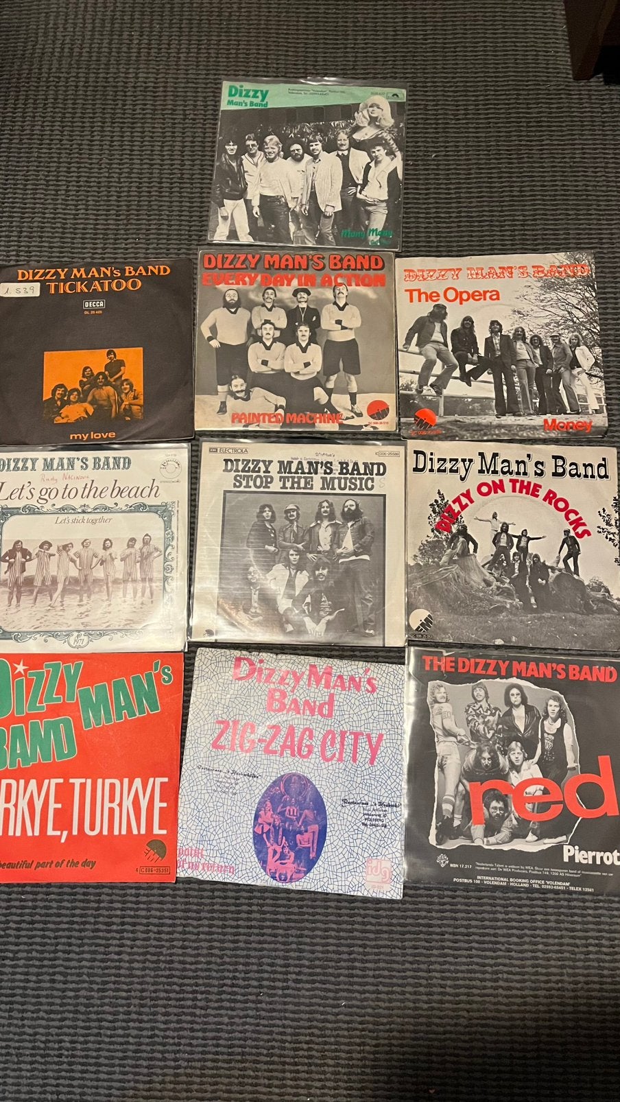 Dizzy man’s band -singles verzameling, Cd's en Dvd's, Verzenden, Zo goed als nieuw, Pop