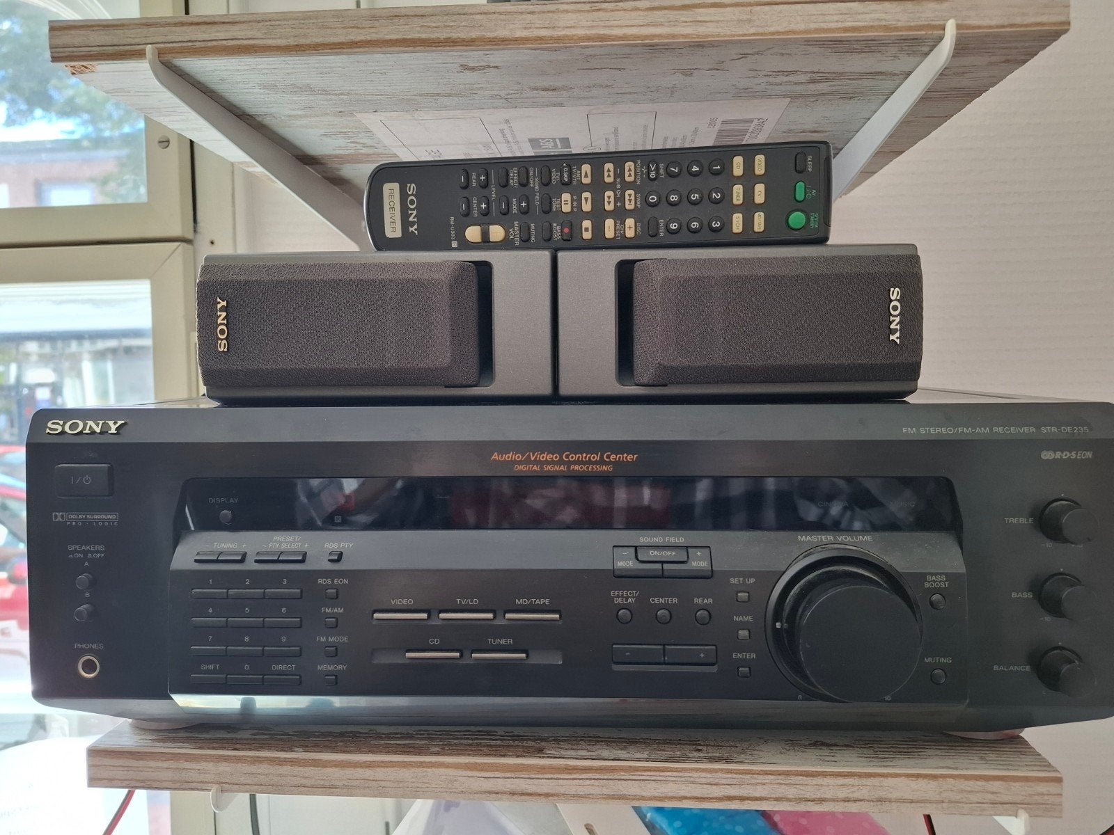 Sony STR-DE235 FM Stereo/FM-AM Receiver met speakers, Gebruikt, Ophalen of Verzenden, 60 tot 120 watt, Sony