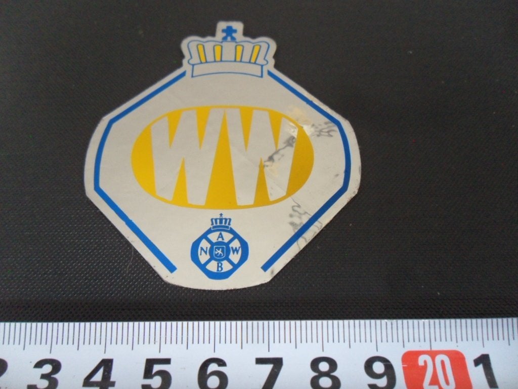 sticker folie embleem WW wegenwacht anwb, Verzamelen, Ophalen of Verzenden, Zo goed als nieuw