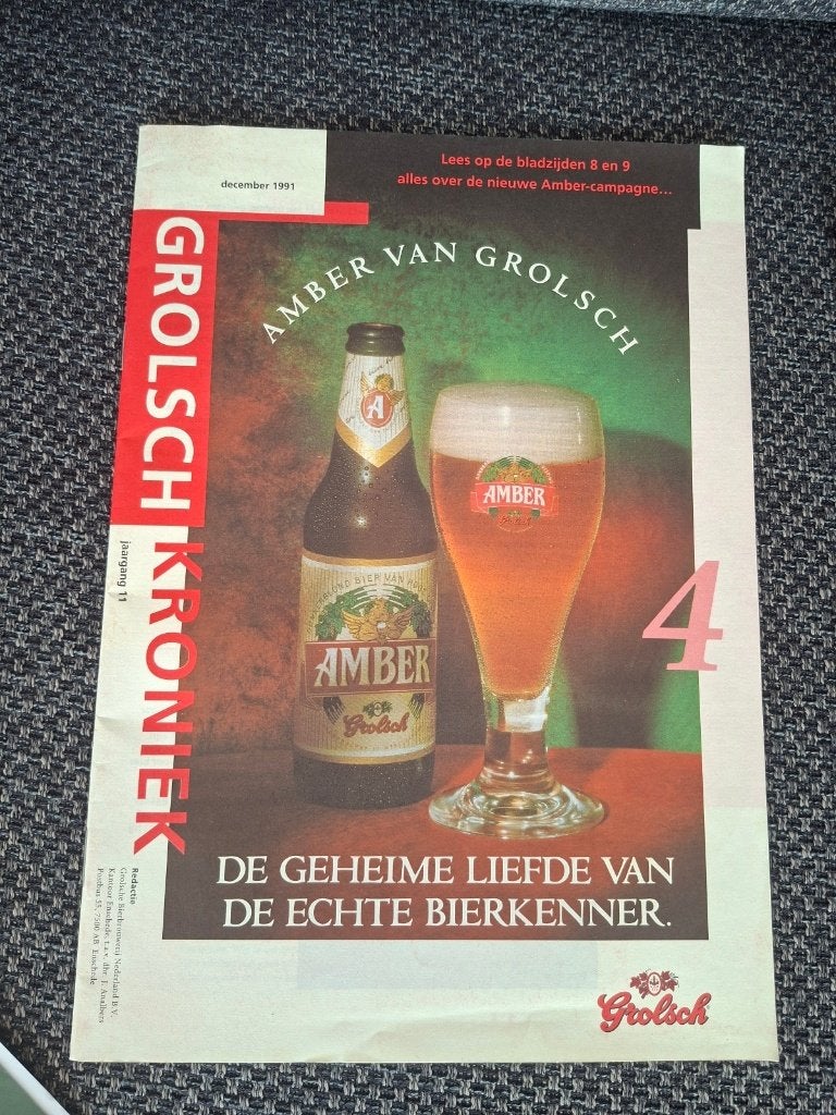 Grolsch bier kroniek 1991 December, Ophalen of Verzenden, Zo goed als nieuw, Overige typen, Grolsch