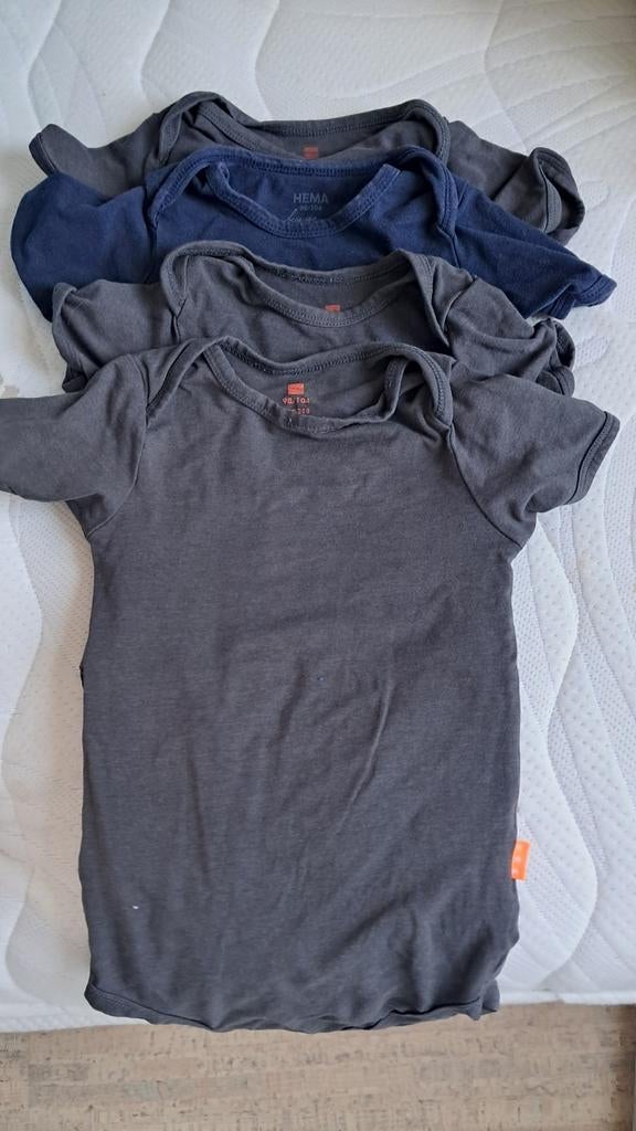4x Hema romper korte mouw 98/104 bamboo, Ophalen, Nacht- of Onderkleding, Jongen of Meisje, Zo goed als nieuw