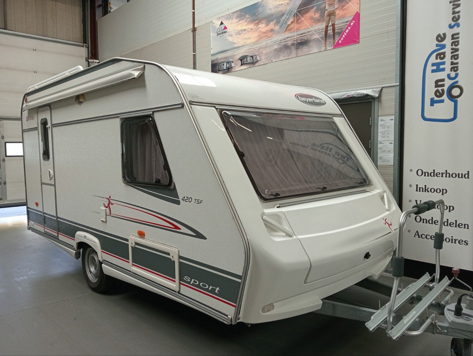 Beyerland Sprinter 420 TSF leuke caravan incl. luifel !, Schokbreker, Bedrijf, Treinzit, 750 - 1000 kg