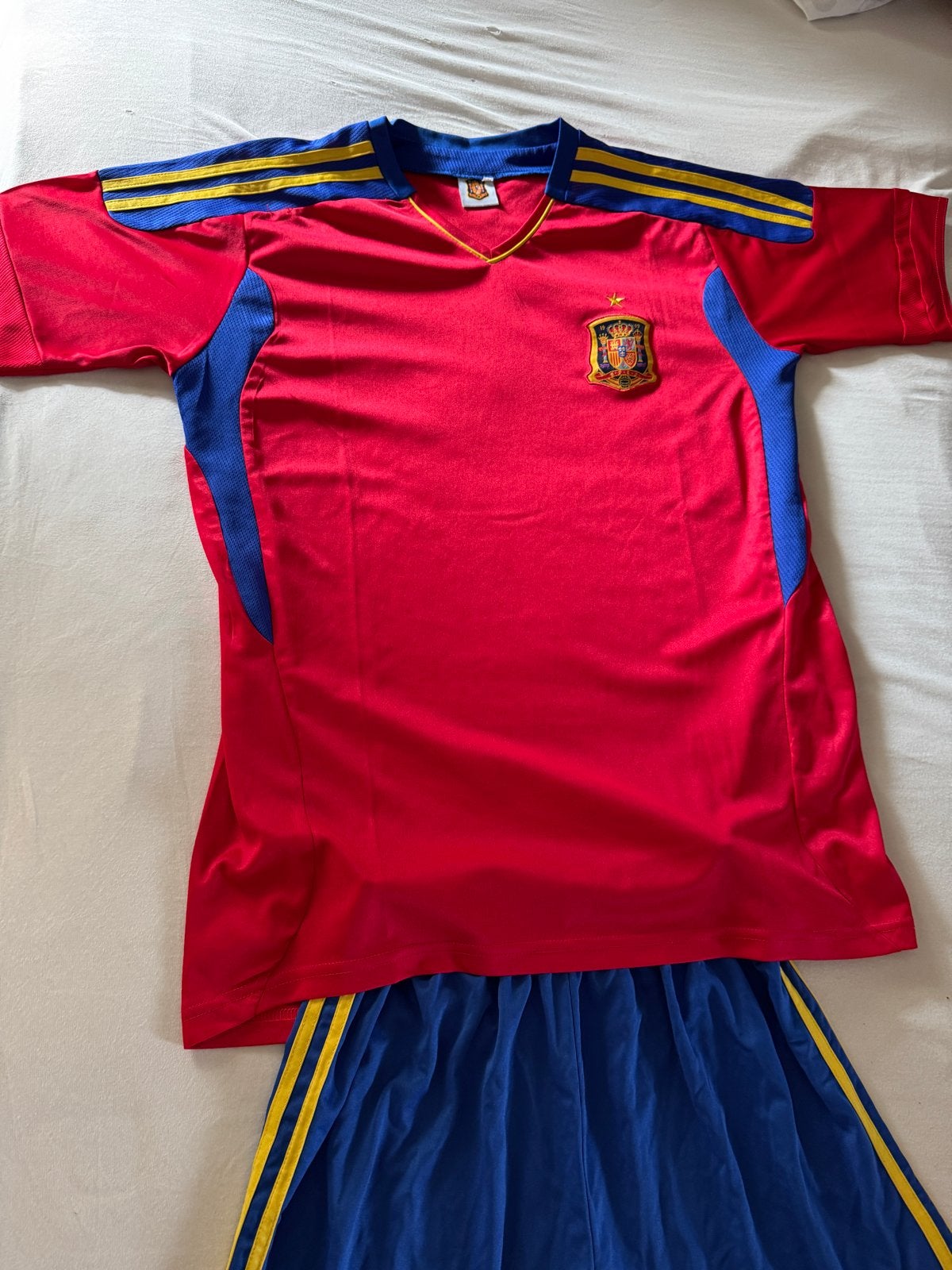 Voetbaltenue Spanje (shirt + broekje), Maat L, Ophalen of Verzenden, Zo goed als nieuw, Set