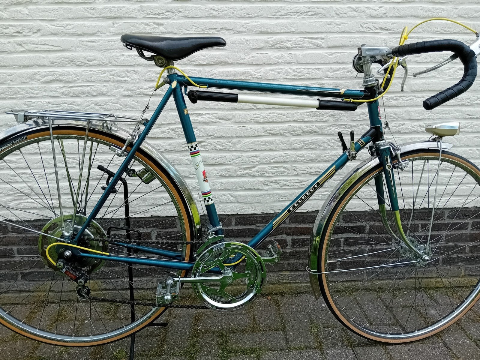 Vintage racefiets,  vintage Peugeot, Ophalen, Jaren '60 of nieuwer, Velgrem, 55 tot 59 cm