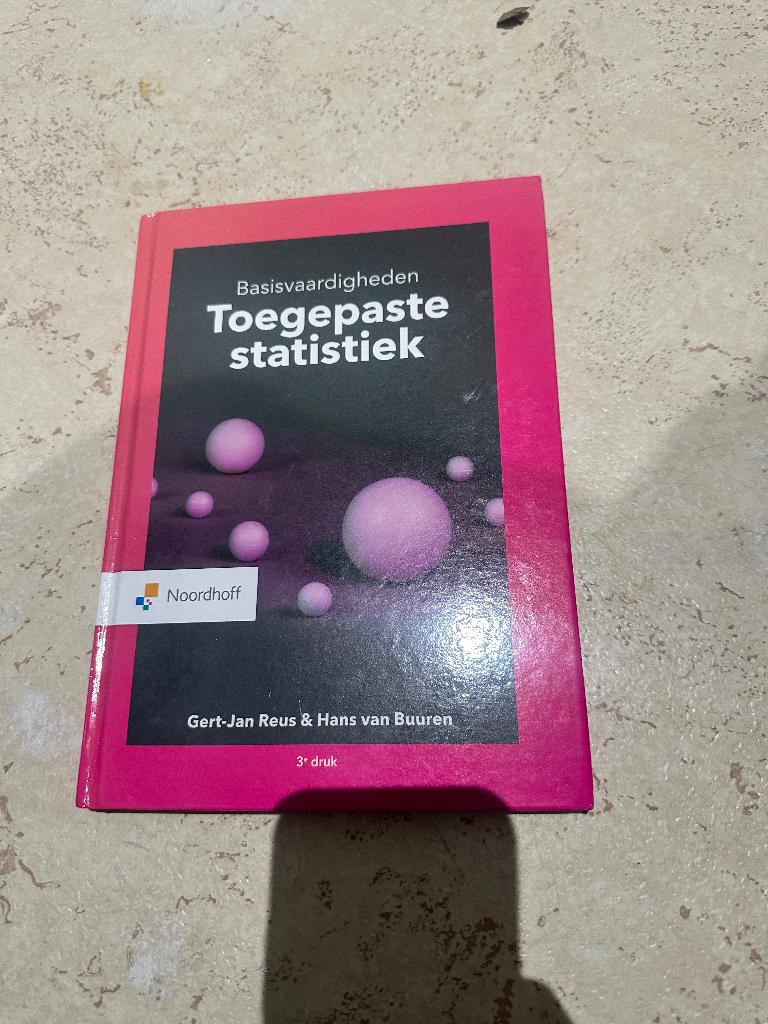 Basisvaardigheden Toegepaste statistiek, Boeken, Overige vakken, Nieuw, Ophalen of Verzenden, Gert-Jan Rues en Hans van buuren