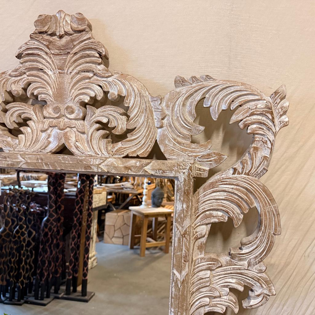 Barok Spiegel - Houten lijst wit - 165 x 100 cm - TTM Wonen, TTM Wonen, Meubels – (Perzische) Tapijten en Woonaccessoires, Taag 63, 2491 CS, Den Haag (Forepark)