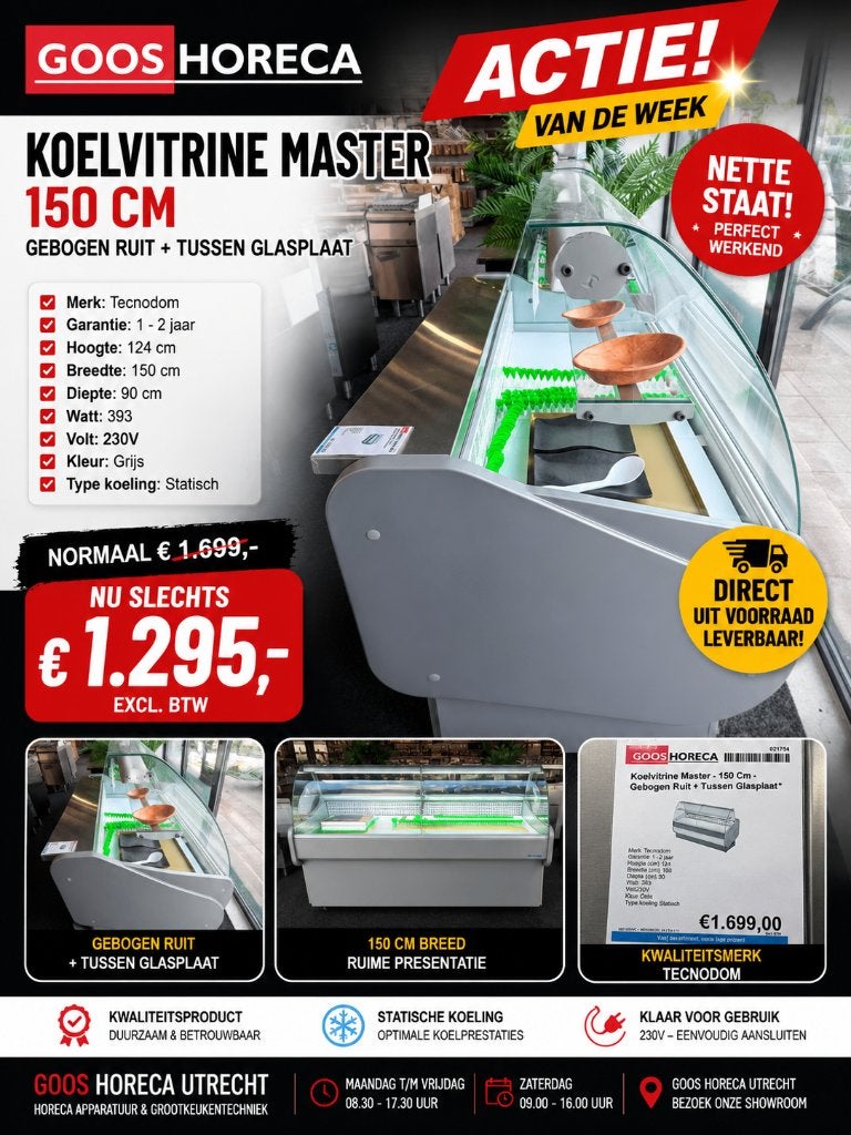 koelvitrine, Ophalen, Nieuw zonder verpakking, Koelen en Vriezen
