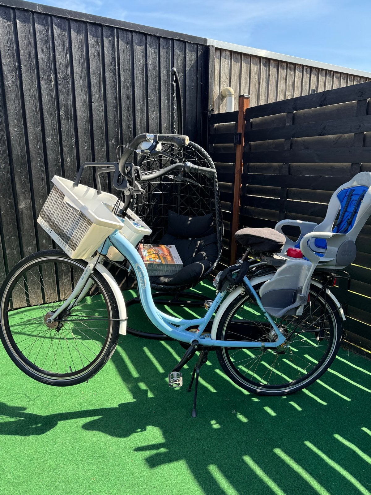 Damesfiets BSP met kinderzitje en mand moederfiets mamafiets, Ophalen, Sparta, Mandje, 1 zitje