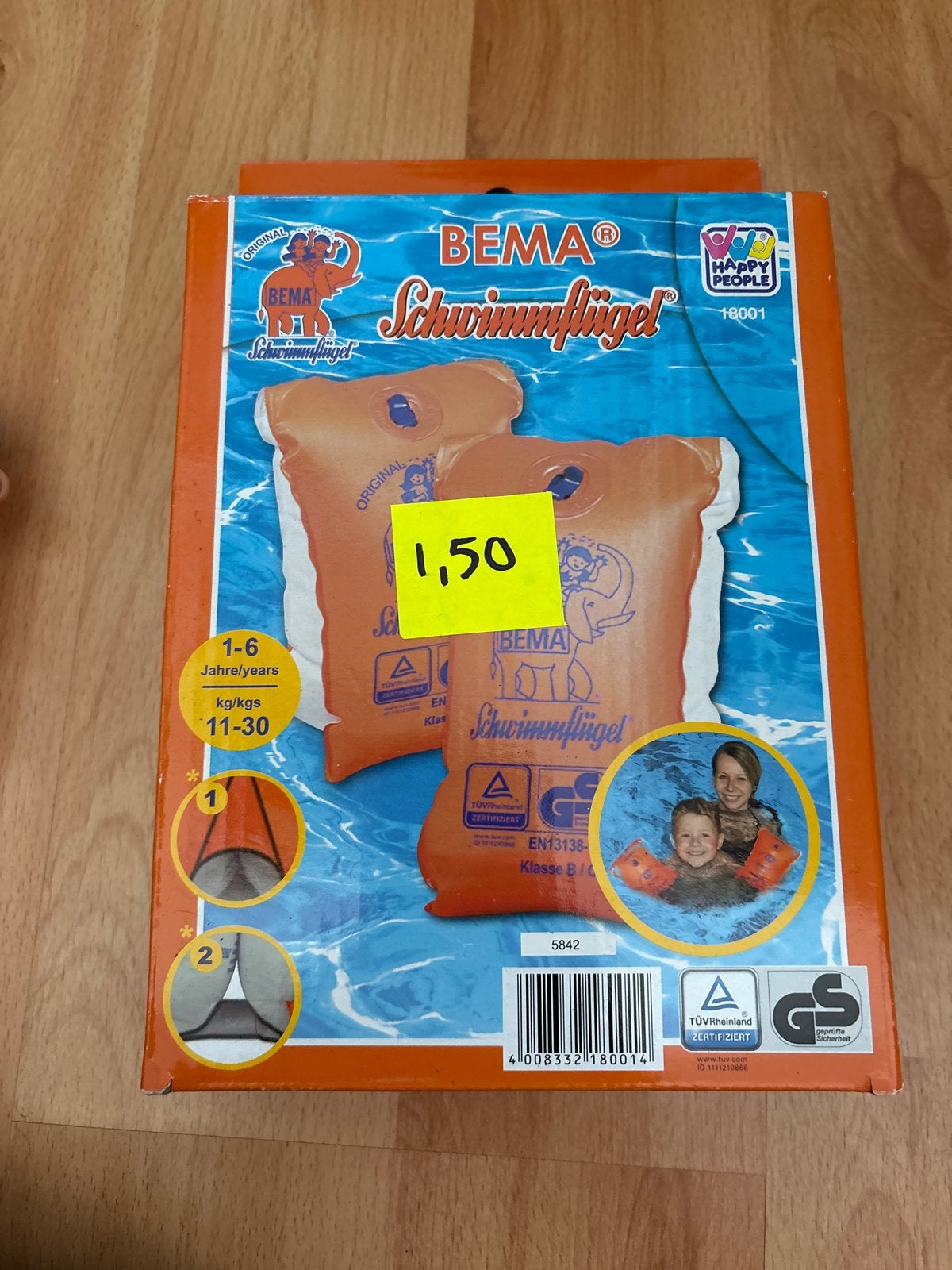 BEMA Zwemvleugels voor kinderen (1-6 jaar, 11-30 kg), Kinderen en Baby's, Ophalen of Verzenden, Nieuw