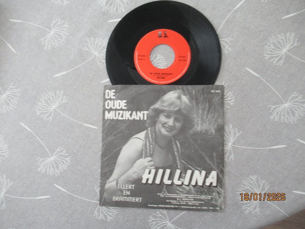 Hillina   De oude Muzikant, Gebruikt, Originele persing, 7 inch, Ophalen of Verzenden