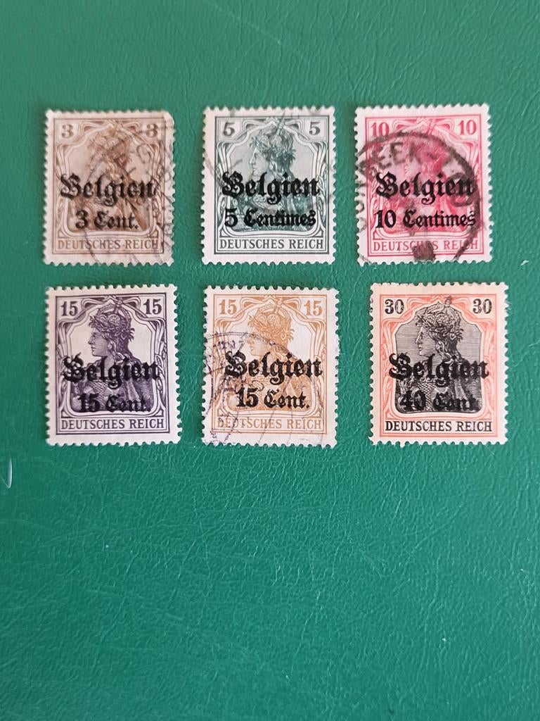 België Germania postzegels Eerste Wereldoorlog, Ophalen of Verzenden