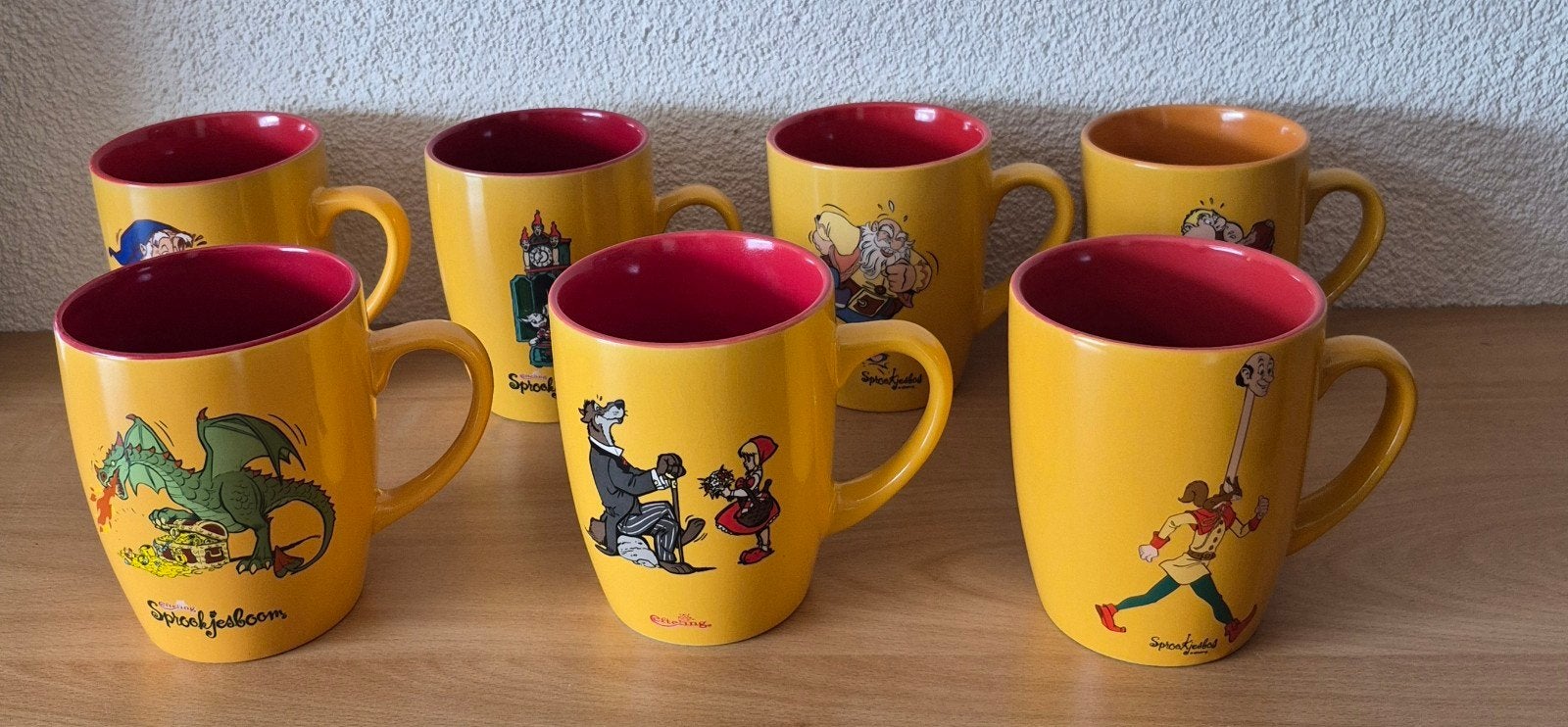 7 Grote Efteling Chocomel Bekers 500 ml - Diverse Sprookjes, Ophalen of Verzenden, Zo goed als nieuw, Gebruiksvoorwerp