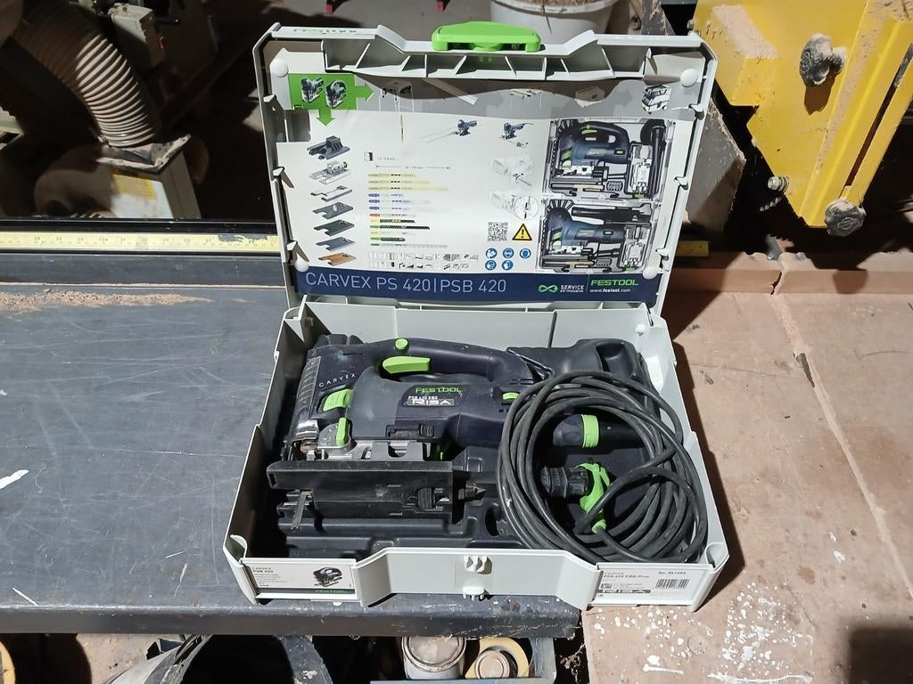 Festool decopeerzaag PSB 420, Ophalen of Verzenden, Minder dan 600 watt, Decoupeerzaag, 30 tot 70 mm