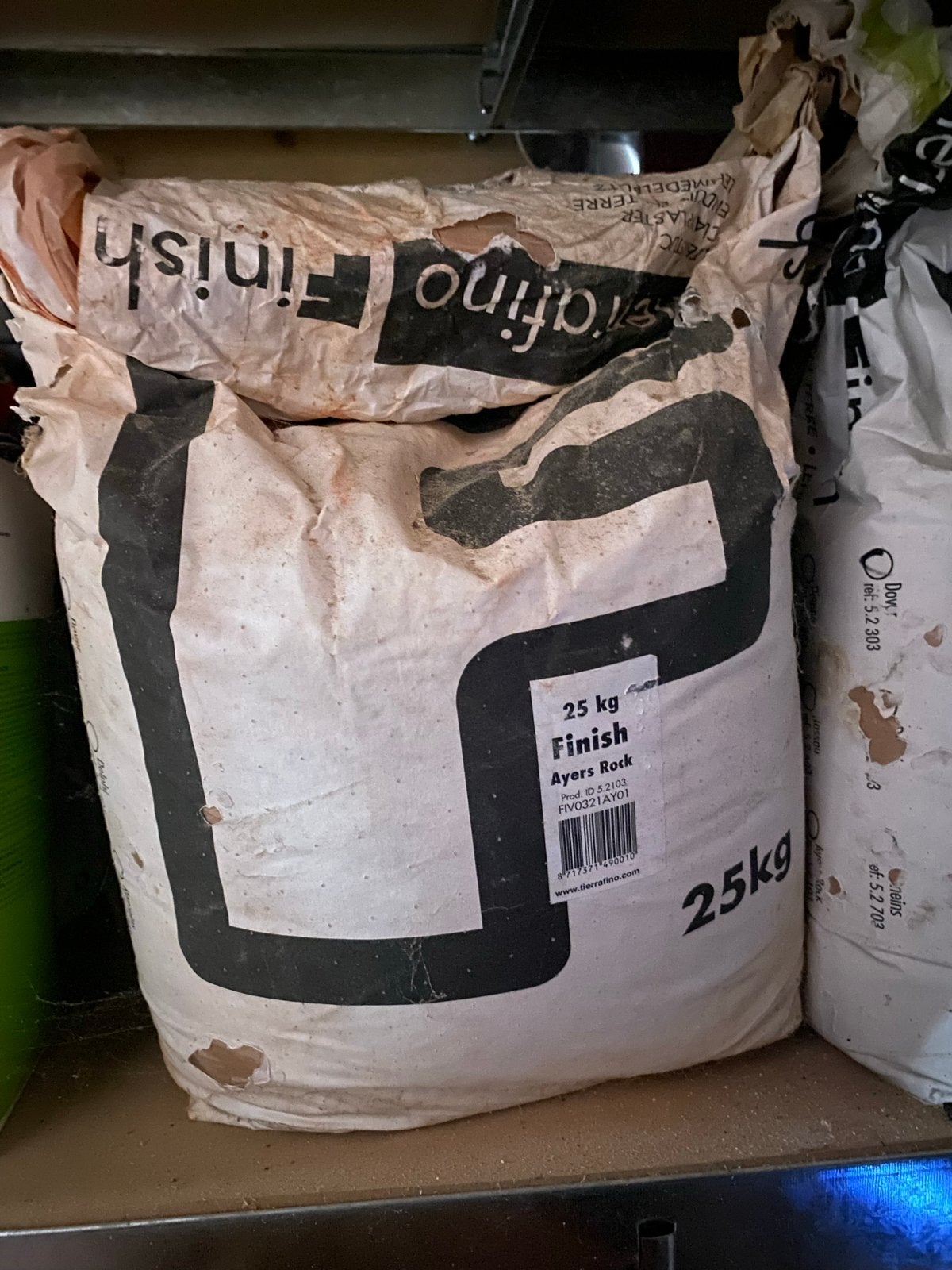 Tierrafino Leem Finisher - Dover Wit & Ayers Rock (2x 2.5kg), Doe-het-zelf en Verbouw, Ophalen, Gebruikt, Wit, Verf