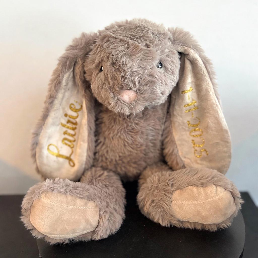 Gepersonaliseerd knuffel konijn, Ophalen of Verzenden, Nieuw, Kraamcadeau