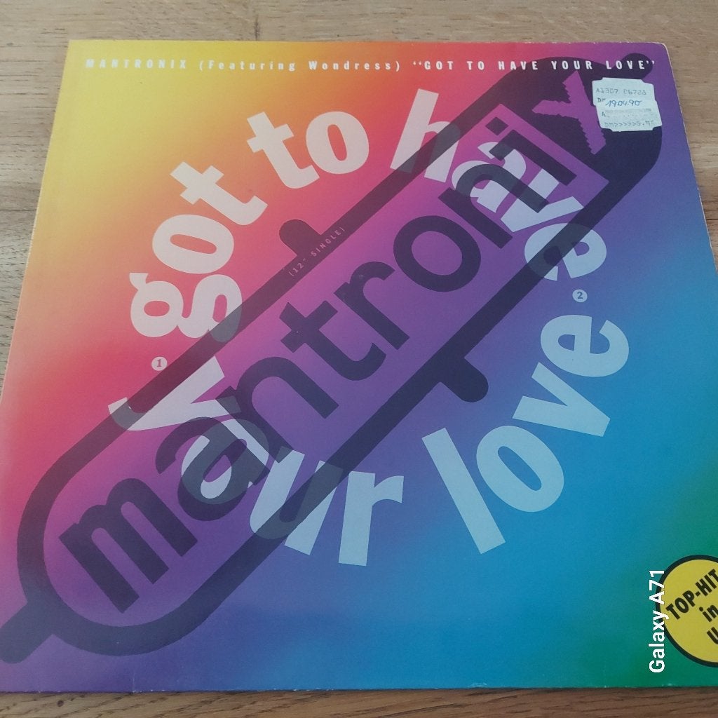 12 inch Maxisingel Mantronix - Got To Have Your Love (1990), Gebruikt, House, Ophalen of Verzenden, Beschermende buitenhoes