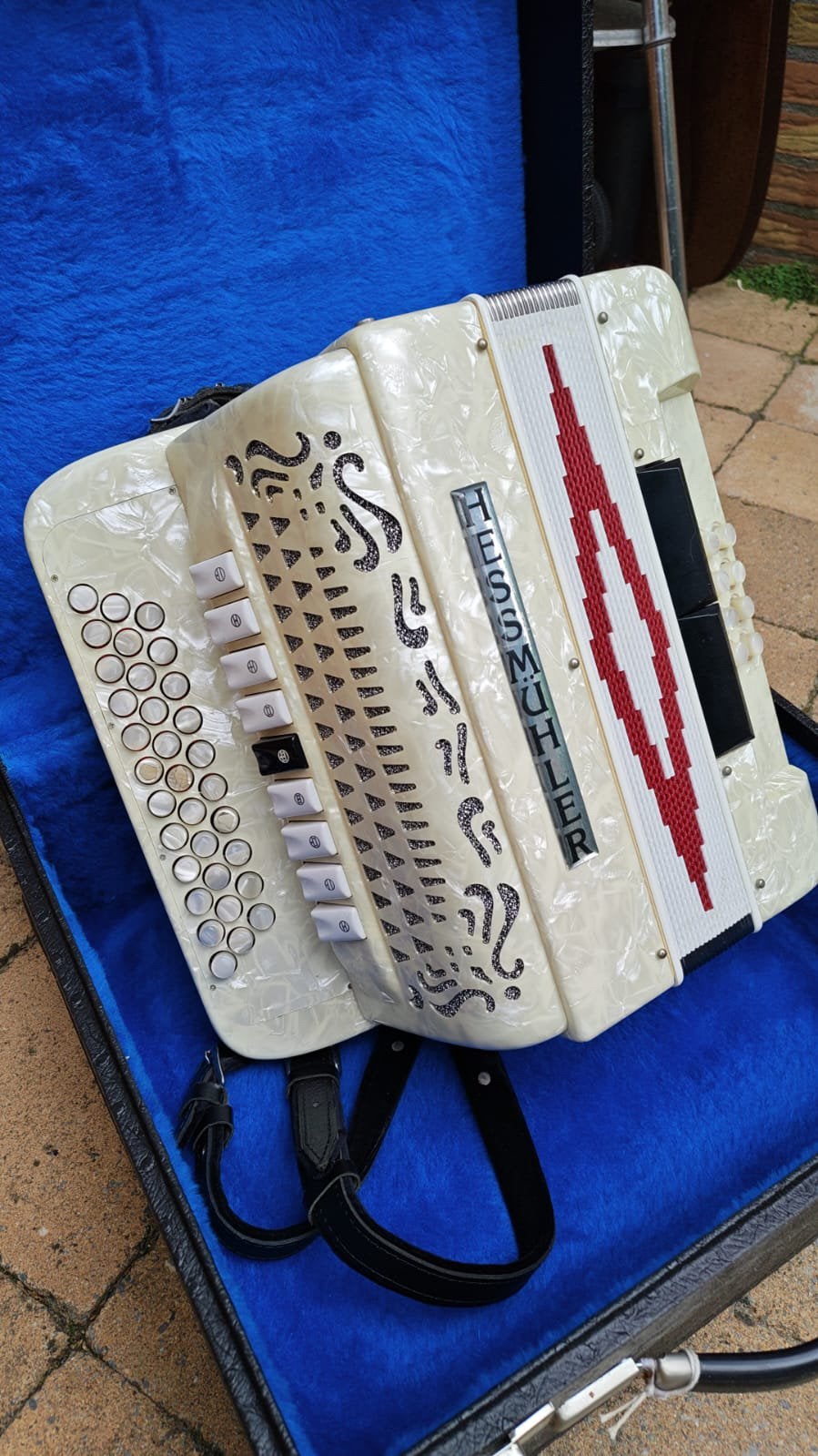 Hessmüller diatonische trekharmonica C-F/C, Muziek en Instrumenten, Ophalen, Gebruikt