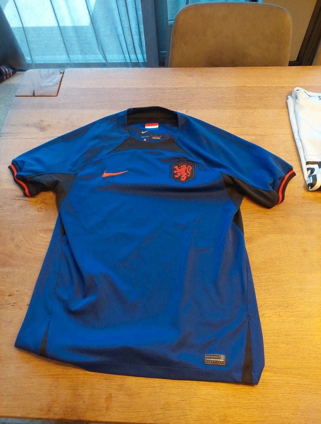 Officieel Nederlands Elftal Uitshirt WK 2022  Nike  Maat M, Sport en Fitness, Maat M, Verzenden, Zo goed als nieuw, Shirt