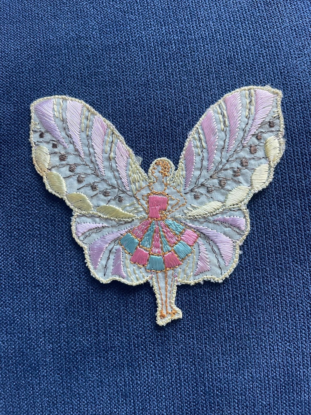Turmac zijdjes vlindervrouw ‘20s ‘30s Art Deco. Netjes., Ophalen of Verzenden
