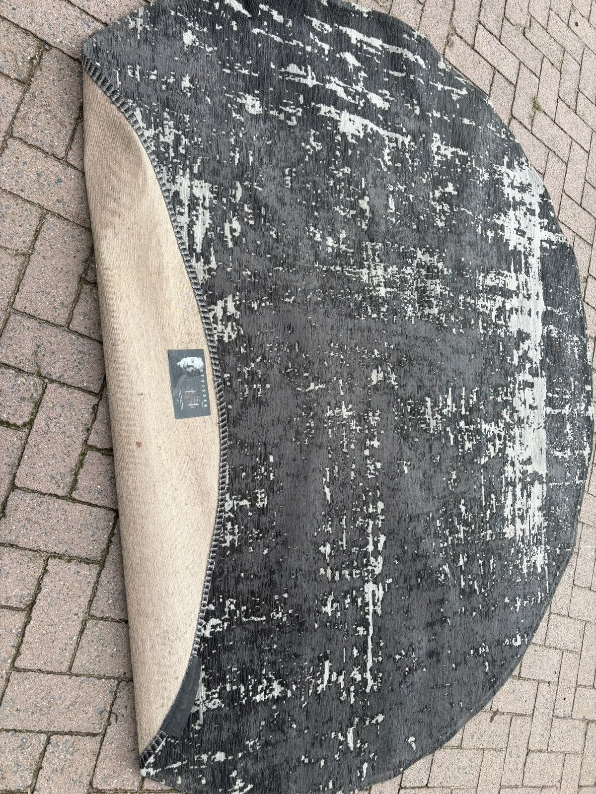 Mart Visser vloerkleed Prosper Black, 200cm rond, Ophalen of Verzenden, Gebruikt, Rond, 200 cm of meer