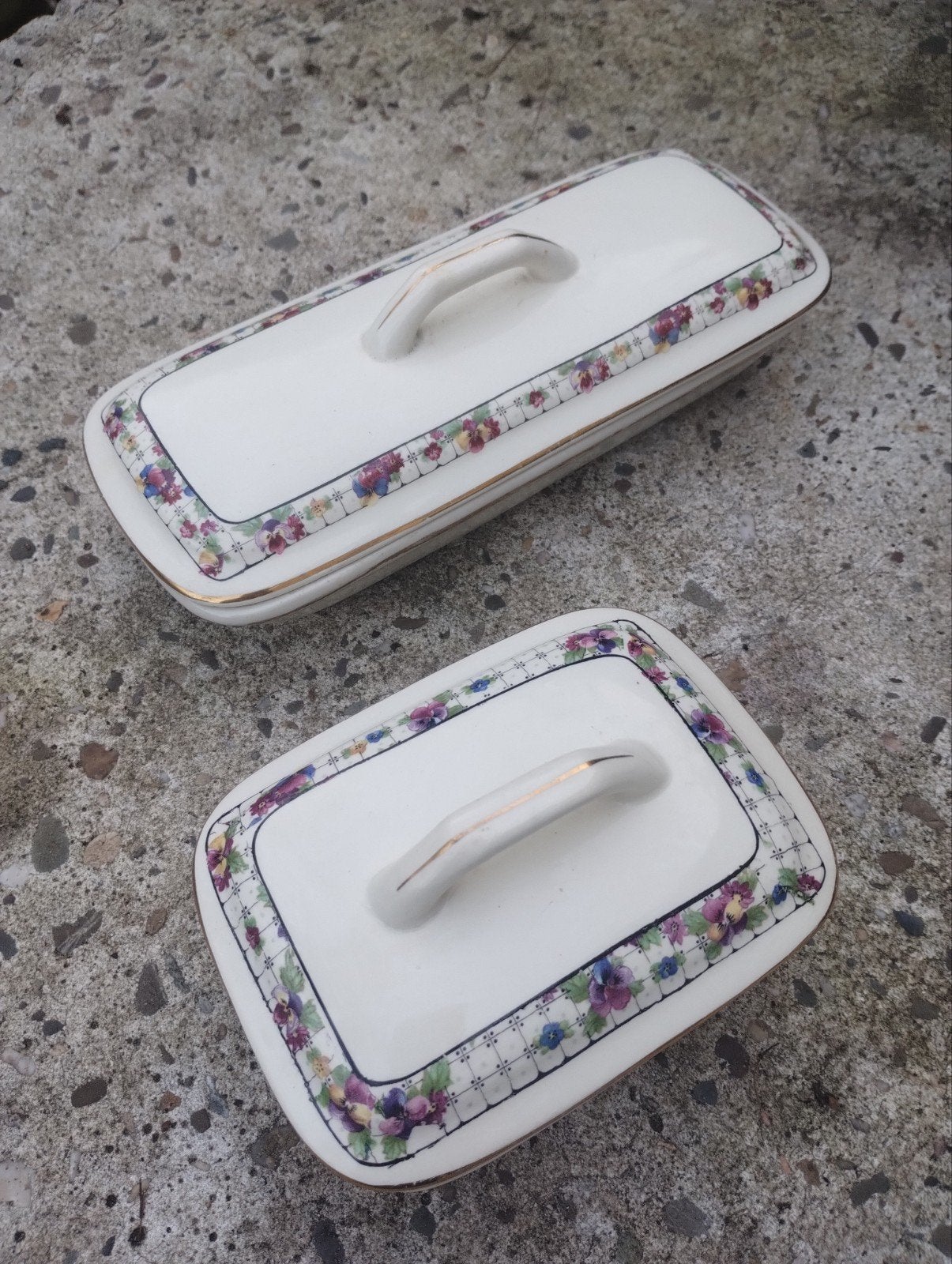 Vintage Boch Zeepbakjes met Deksel – Set van 2, Antiek en Kunst, Ophalen of Verzenden