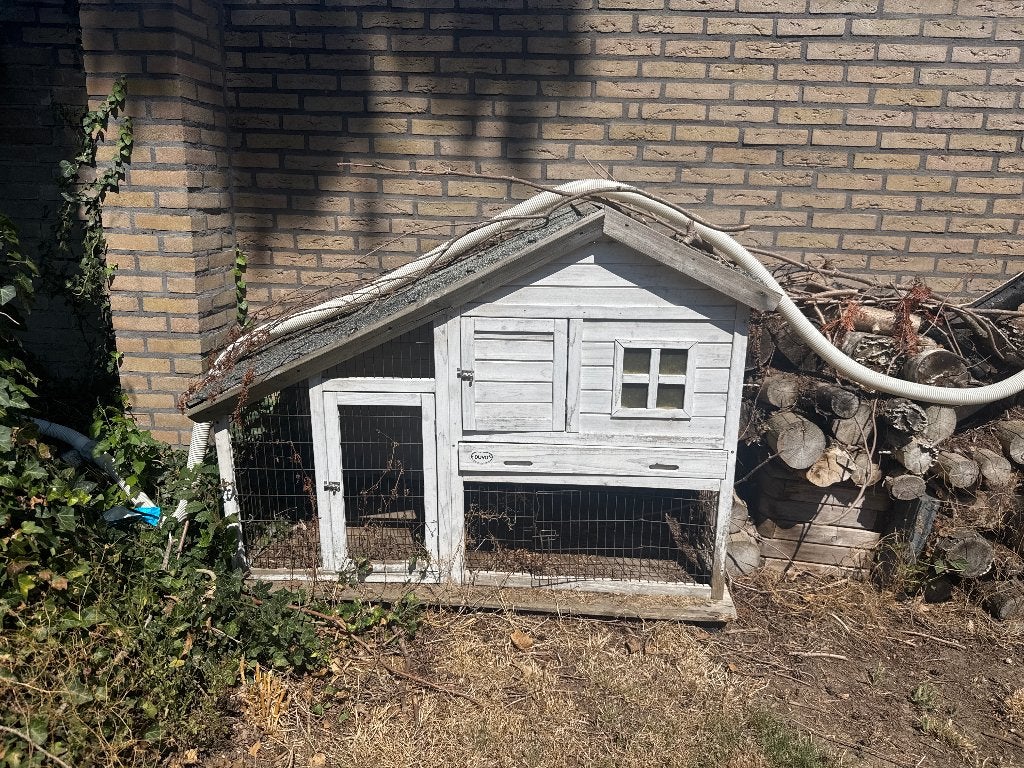 Konijnenhok, Dieren en Toebehoren, Knaagdieren en Konijnen | Hokken en Kooien, Ophalen, Gebruikt, 90 cm of meer, Hok