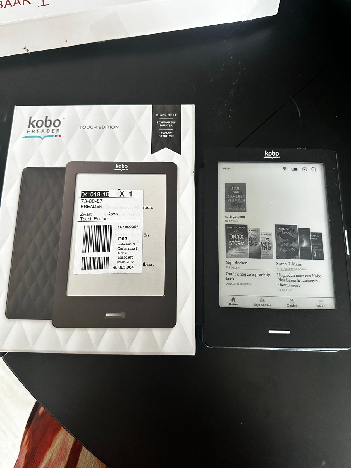 Kobo eReader Touch Edition - Gebruikt met nieuwe hoes, Computers en Software, E-readers, Gebruikt, Ophalen of Verzenden, 4 GB of minder