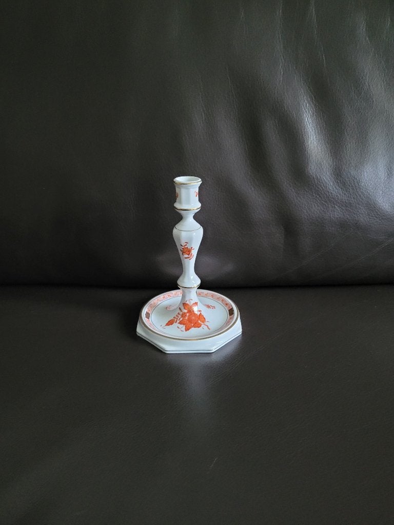 Herend porseleinen lampvoet of kandelaar Apponyi oranje, Overige merken, Oranje, Ophalen of Verzenden, Zo goed als nieuw