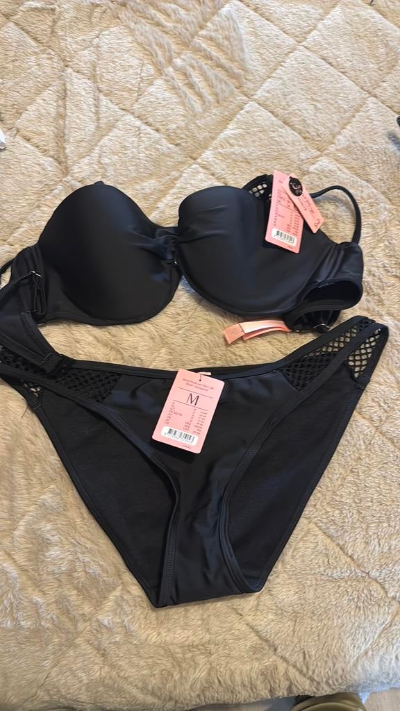 Setje perfect plunge hunkemoller, Ophalen of Verzenden, Zo goed als nieuw, Zwart, Overige typen